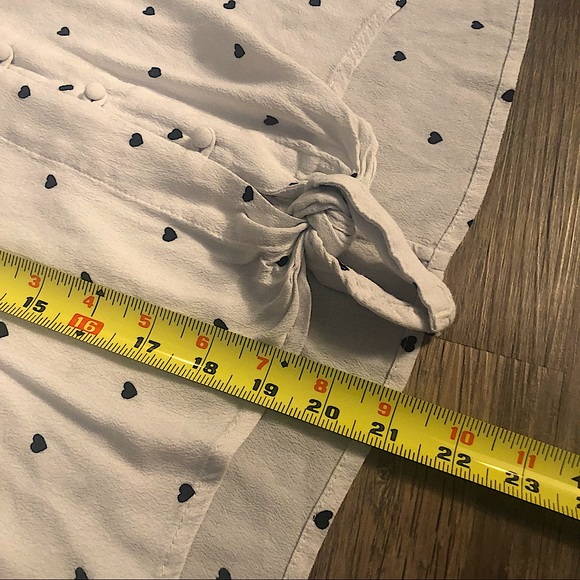 Rails heart print button down cropped blouse size L - Picture 10 of 13